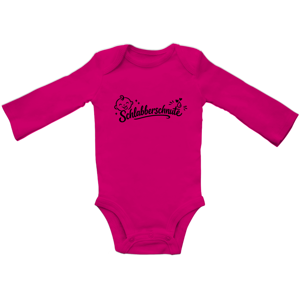 Baby Bio Bodysuit Langarm „Schlabberschnute“ – weich & bequem