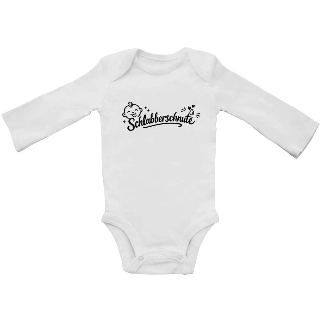 Baby Bio Bodysuit Langarm „Schlabberschnute“ – weich & bequem