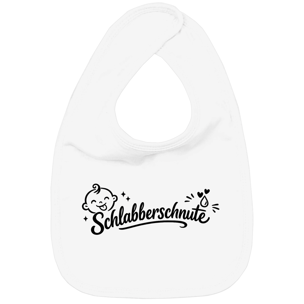 Baby Lätzchen aus 100 % Baumwolle – süßer „Schlabberschnute“ Aufdruck – weich & hautfreundlich