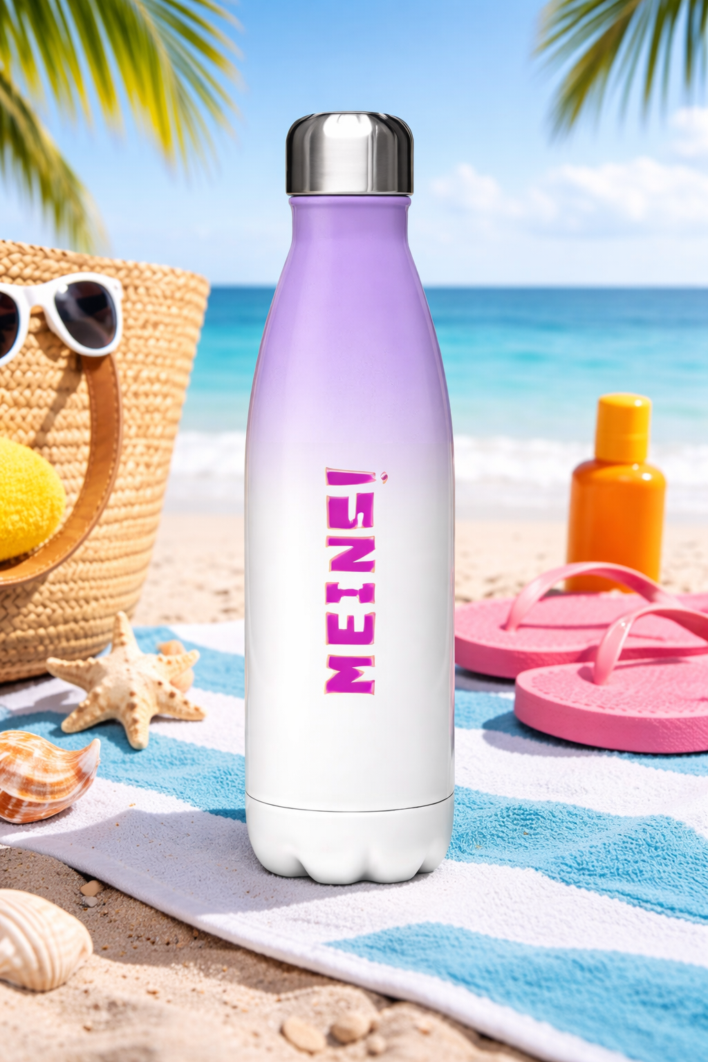 Thermoflasche Edelstahl – hält warm & kalt | 500 ml personalisierbar
