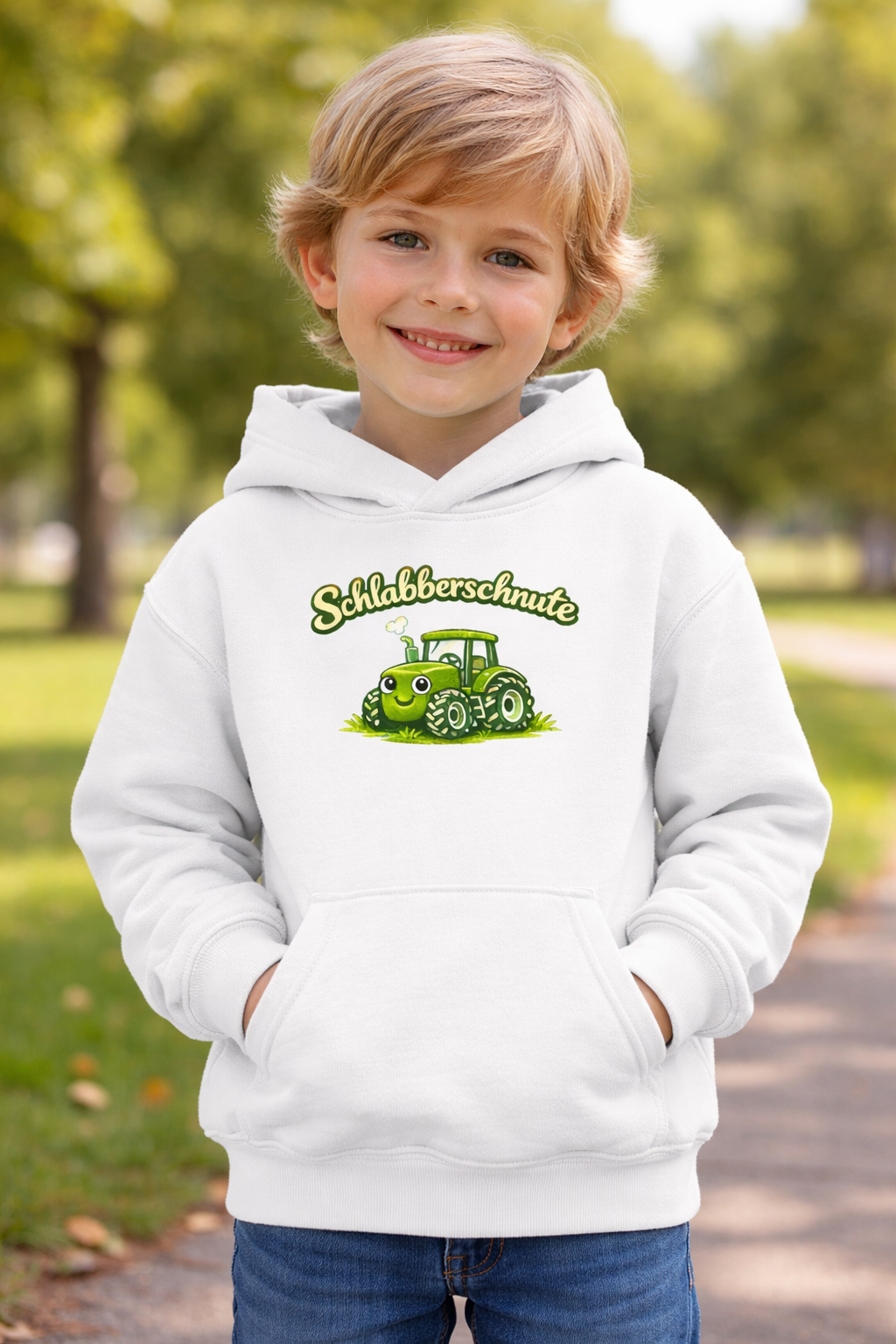 Druck Kinder Hoodie Traktor | Bequem & robust | Schlabberschnute
