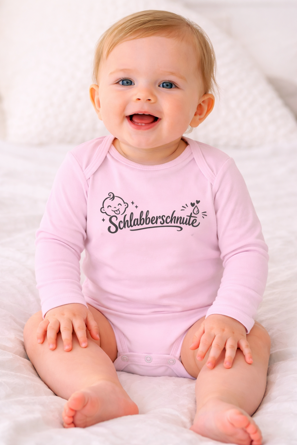Druck Baby Bio Bodysuit Langarm „Schlabberschnute“ – weich & bequem