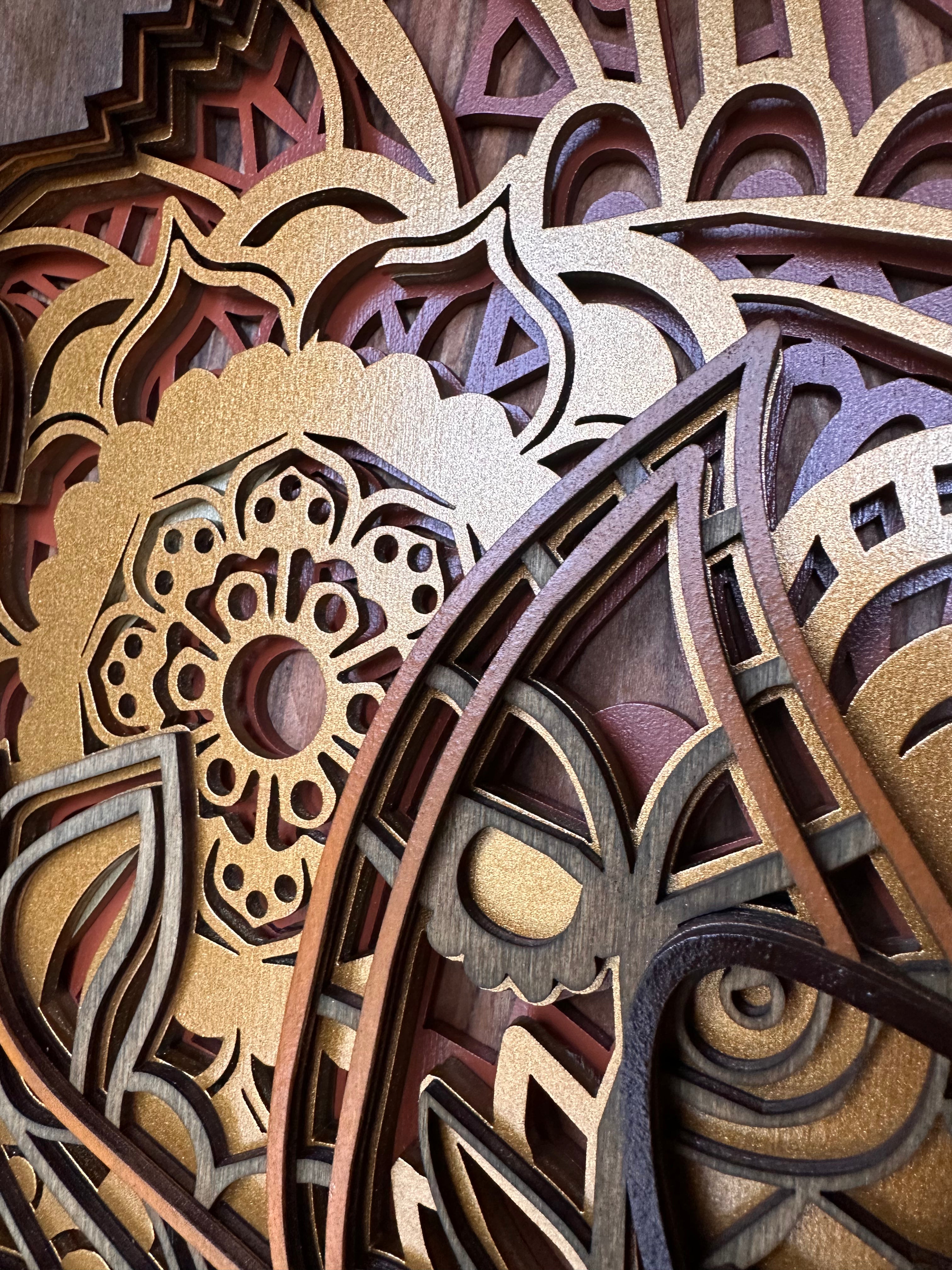 3D Holzkunst Wandbild „Gitarre“ – 7-lagiges Unikat mit Echtholz & Edel-Finishes