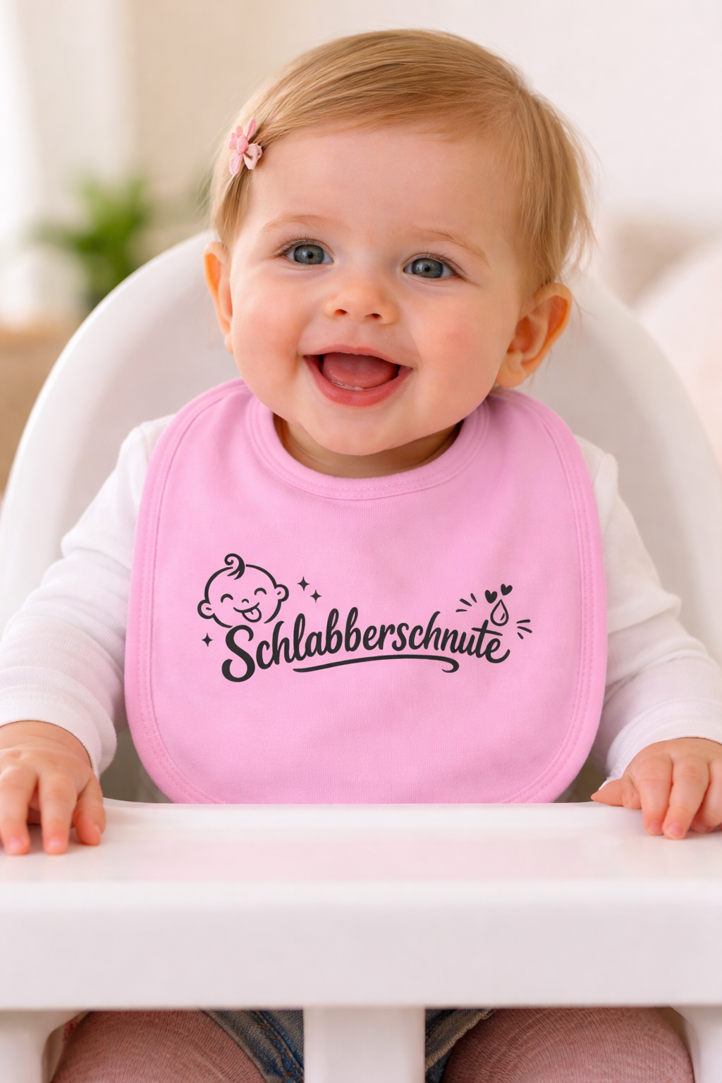 Druck Baby Lätzchen aus 100 % Baumwolle – „Schlabberschnute“ – weich & hautfreundlich