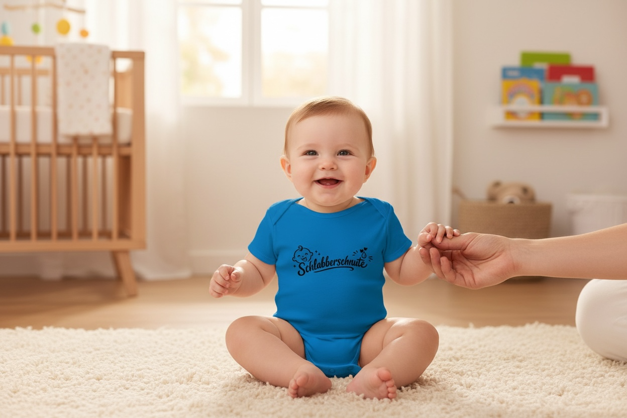 Kinder Bio Baumwolle Body „Schlabberschnute“ – weich & hautfreundlich