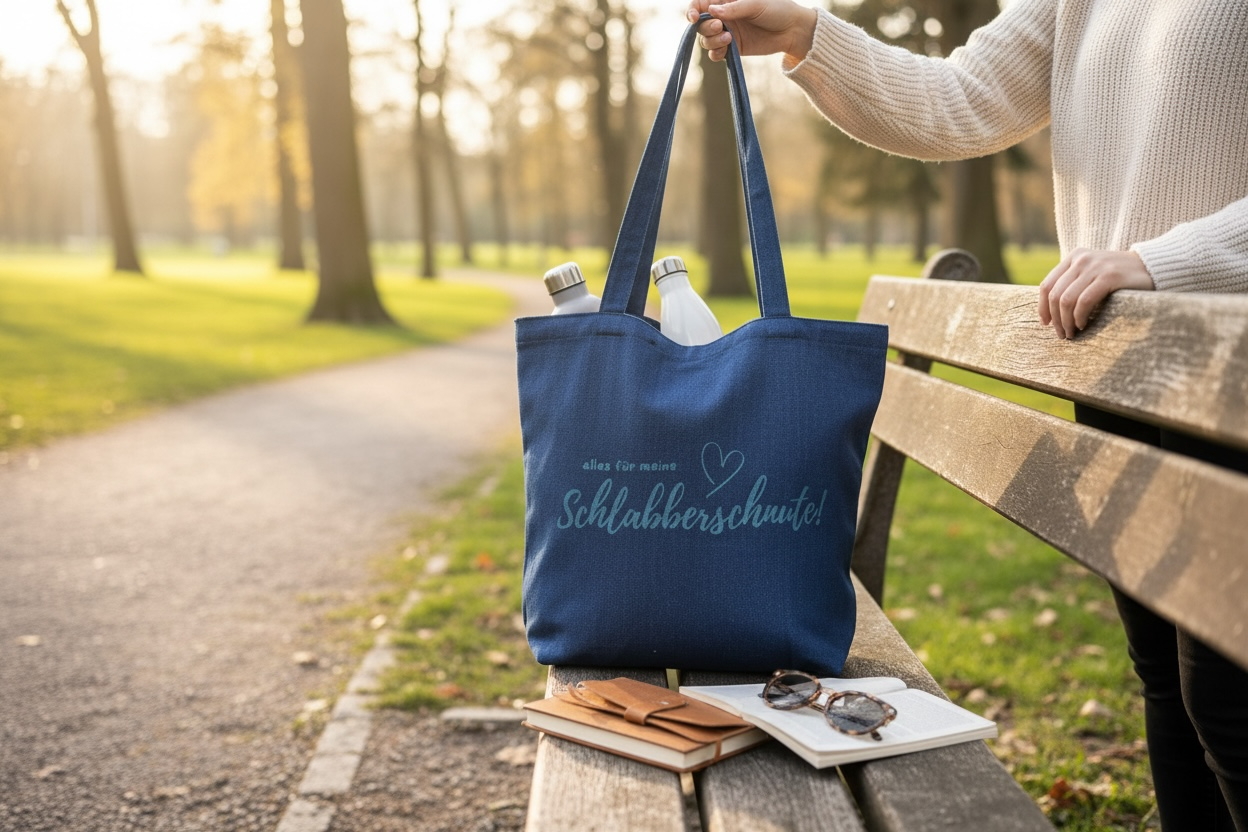 Denim Tragetasche „Alles für meine Schlabberschnute“