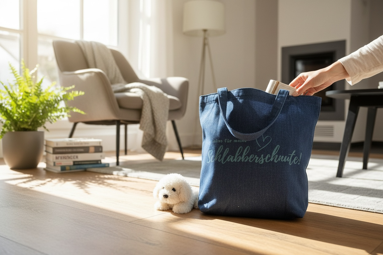Denim Tragetasche „Alles für meine Schlabberschnute“